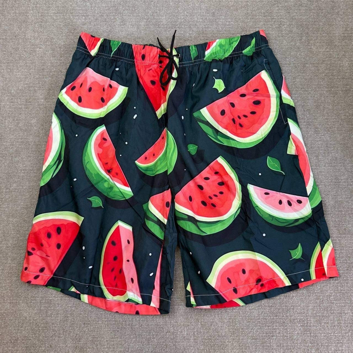 Set of 2 Men's XXL Watermelon Swim Trunks Quick Dry Beach Shorts Mesh Lining wi