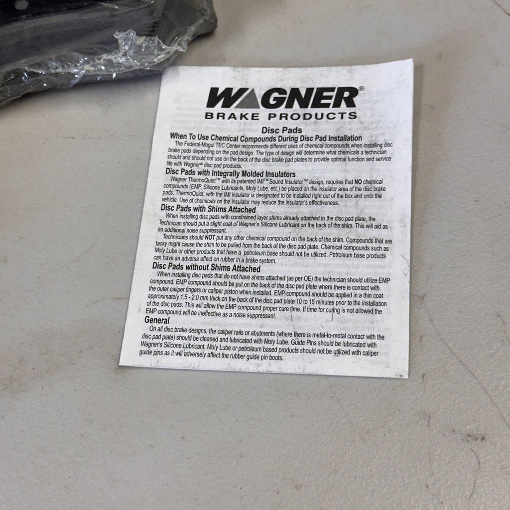 Wagner TQ MX1775 Premium Disc Brake Pads ThermoQuiet