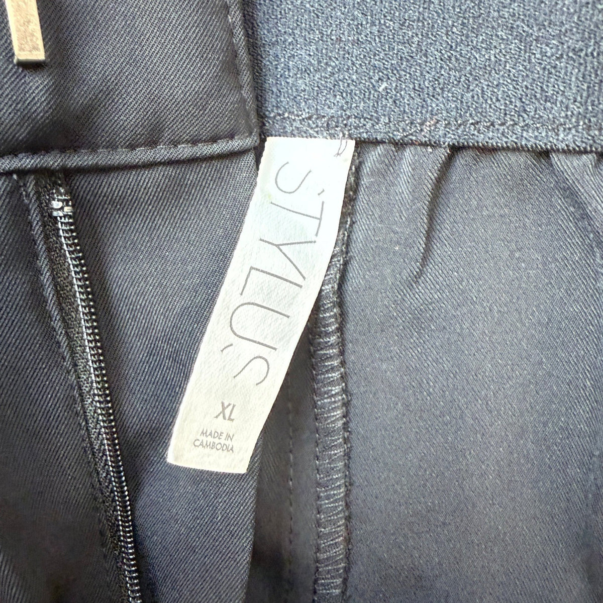 MSRP $58 Stylus Womens XL Black Straight Cropped Pants