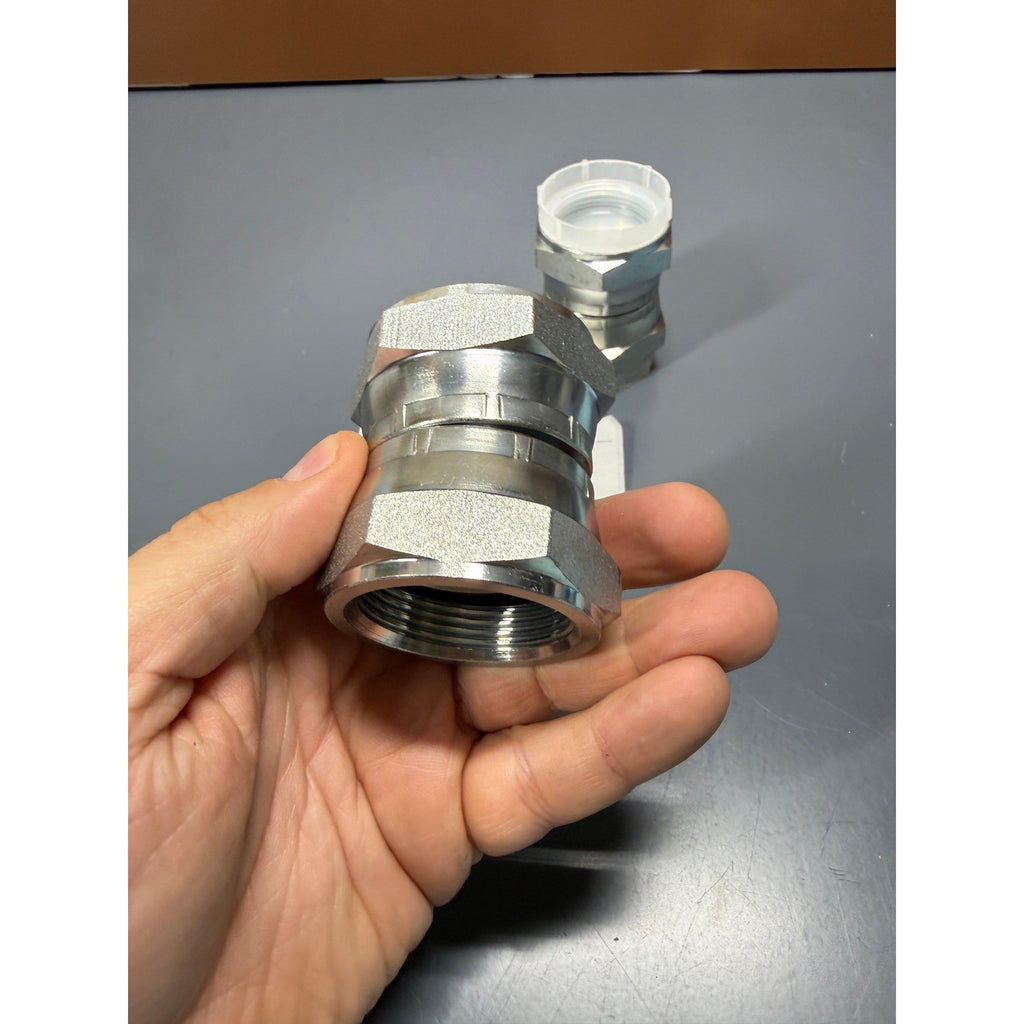Set of 2 Brennan 6565-20-20 Straight Adapter 1-1/4" Female SAE 37° JIC x 1-1/4"