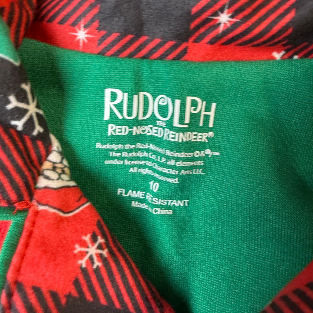 MSRP $31 Komar Kids Size 10 Rudolph The Red Nosed Reindeer Pajamas 2-Piece Matc