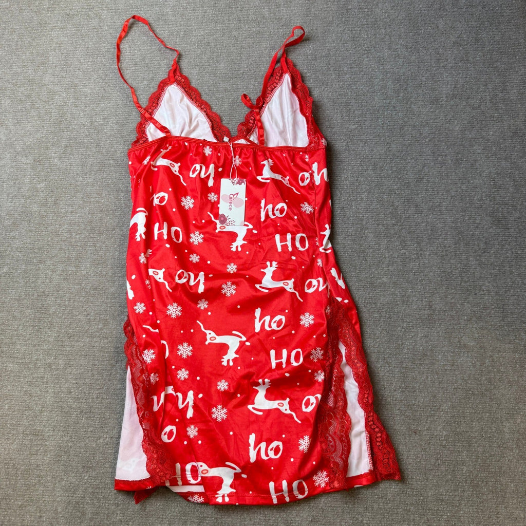 MSRP $19 Girece Women's L Christmas Lingerie Sexy Nightgown Babydoll Lingerie