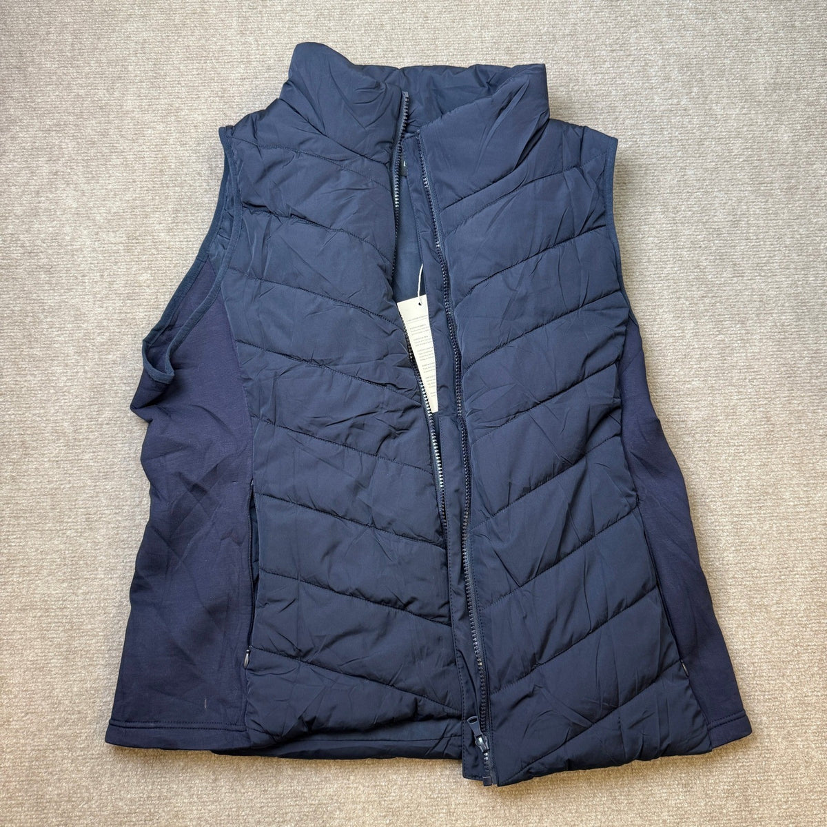 MSRP $44 Dokotoo Women's XL Blue Quilted Vest Lightweight Puffer Gilet Zip Oute