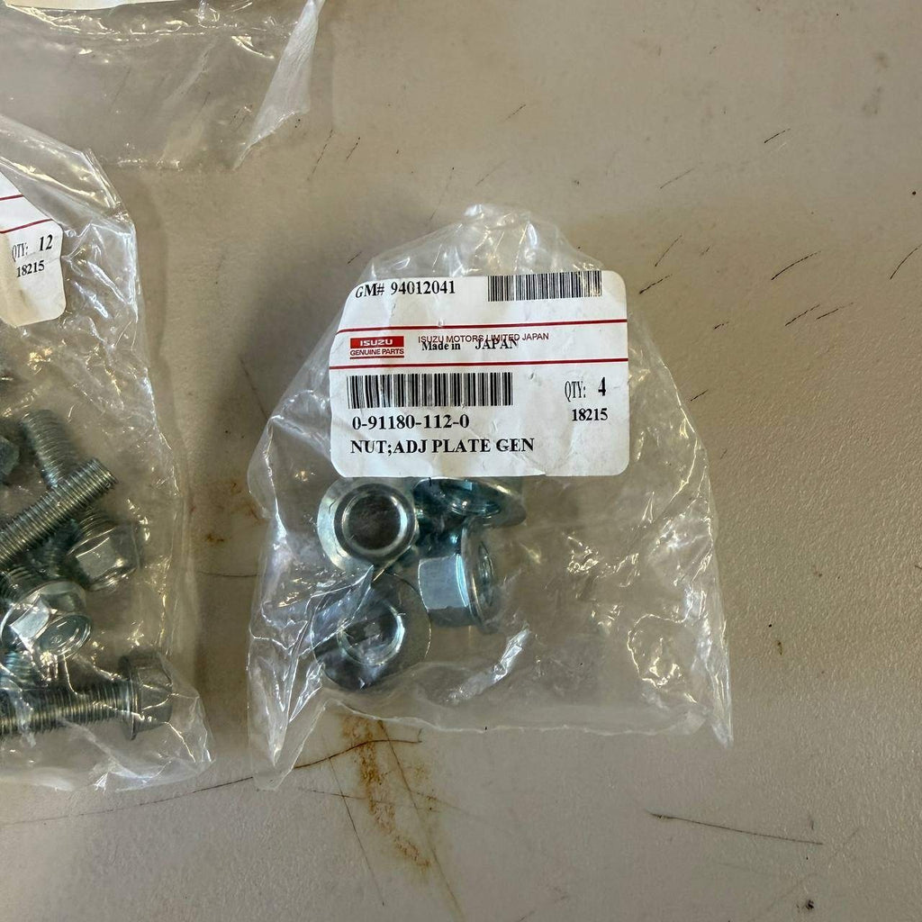 Genuine Isuzu GM Brackets Gaskets Bolts Nuts Lot 97730778, 98405320, 94012252