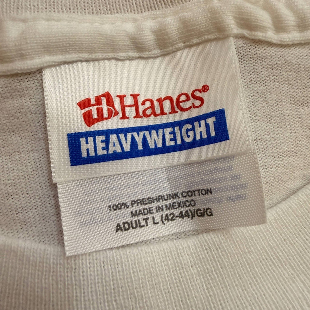 Set of 3 Hanes Men's T-Shirts Size L White, Light Yellow, Orange