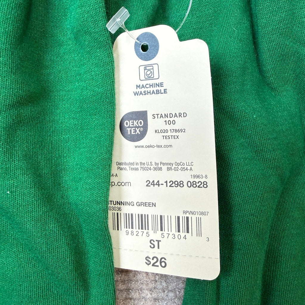 MSRP $26 St. John's Bay Womens S Tall Stunning Green Turtleneck Top Long Sleeve