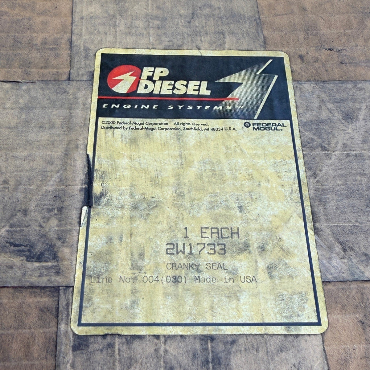 Fp Diesel 2W1733 Crankshaft Seal