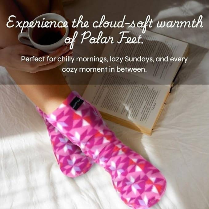 MSRP $28 Polar Feet Non-slip Fleece Socks L (W10+/M9-11) Cozy Soft Socks with
