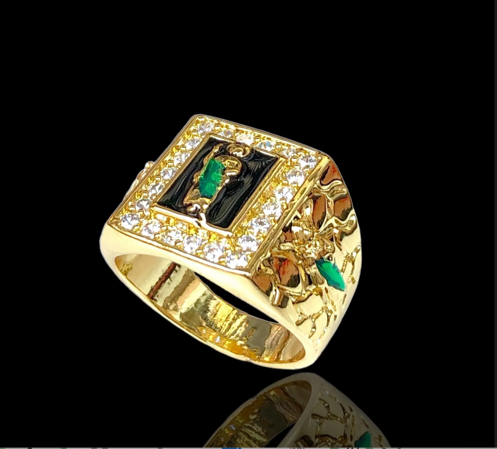 Gold Plated Saint Jude Men's Ring Size 10, 11, 12