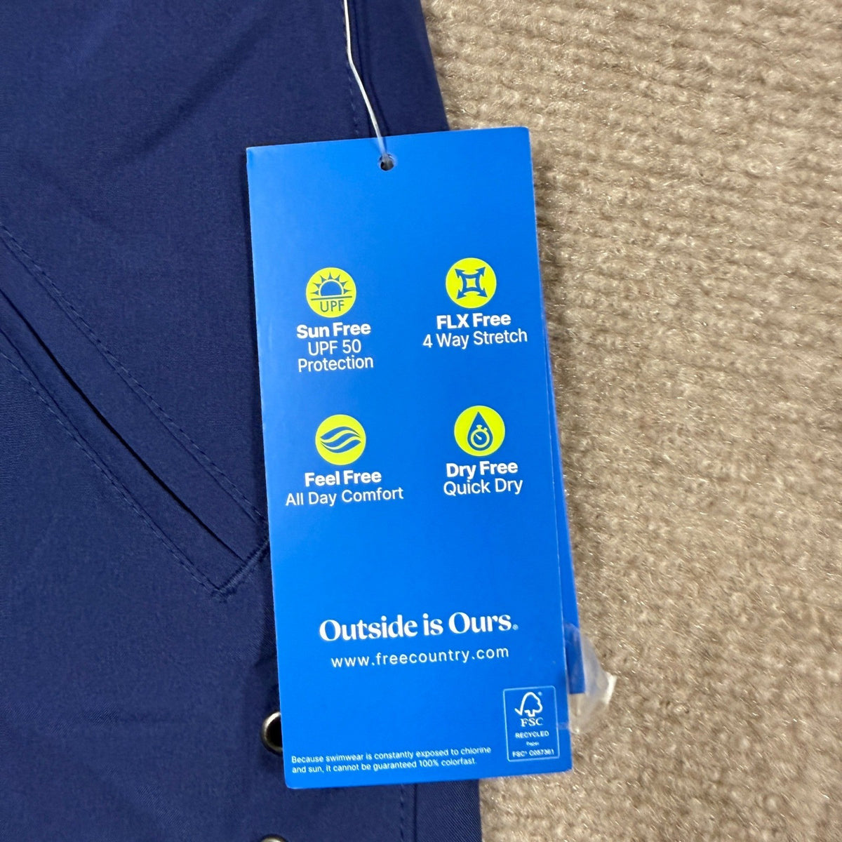 MSRP $59 Free Country Womens L Marine Board Shorts