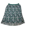 MSRP $64 Liz Claiborne Womens M Medieval Green Floral Pleated Midi Skirt Pull On