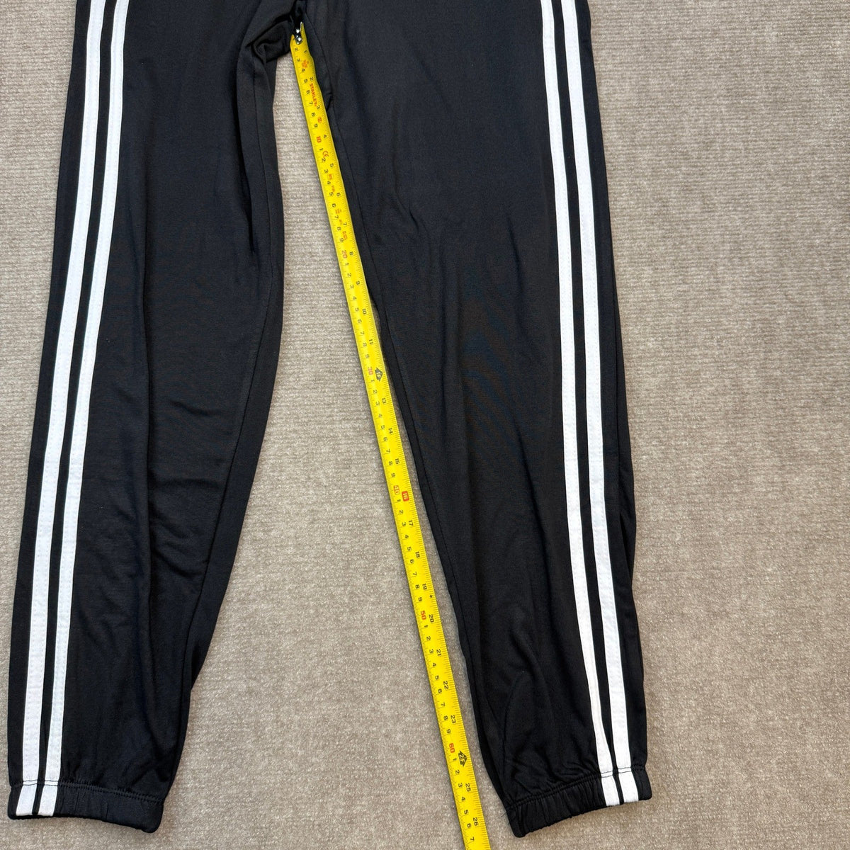 NWT Feathers Women's S Black Joggers White Side Stripes Track Pants