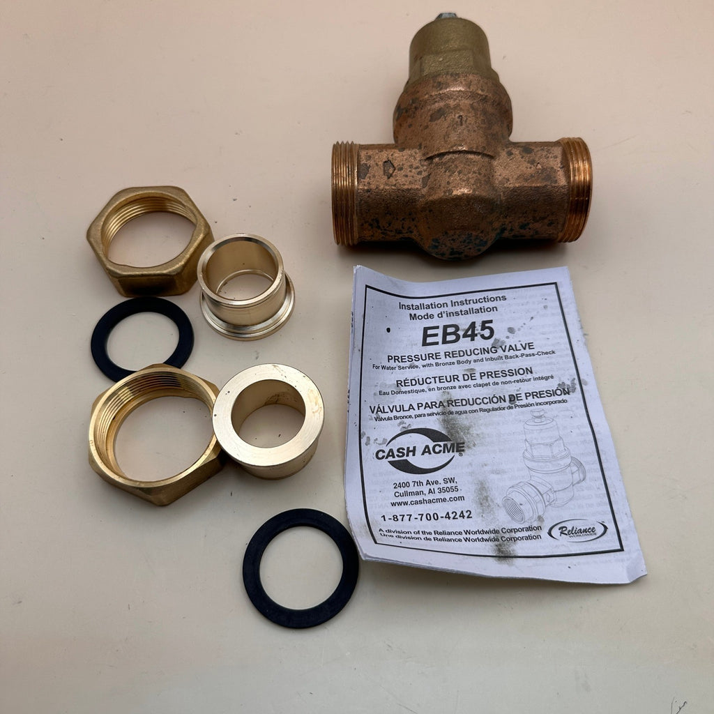 Cash Acme PVA20M-DUSW-60 EB45 Pressure Regulating Valve, Double Union, 1" Swe