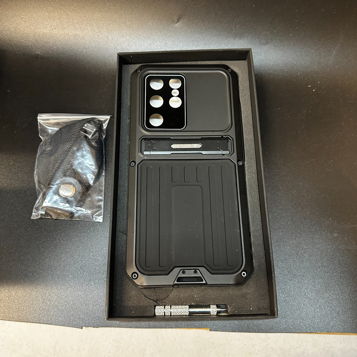 Aluminium Shockproof Case for Samsung S21, S21+, S21U-S23U Built-in Tempered