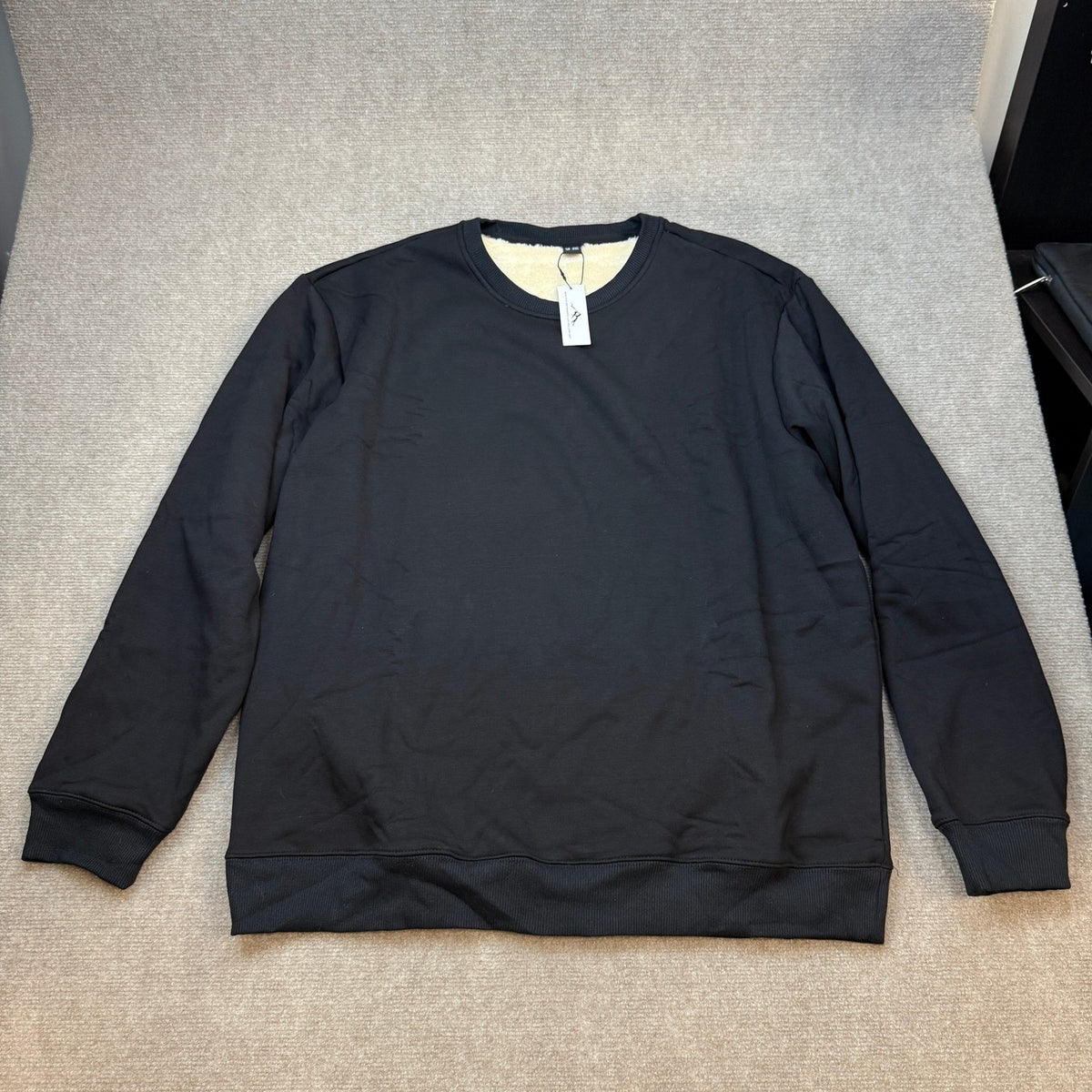 MSRP $43 Tansozer Men's 3XL Fleece Crewneck Sweatshirt Warm Sherpa Lined Thick