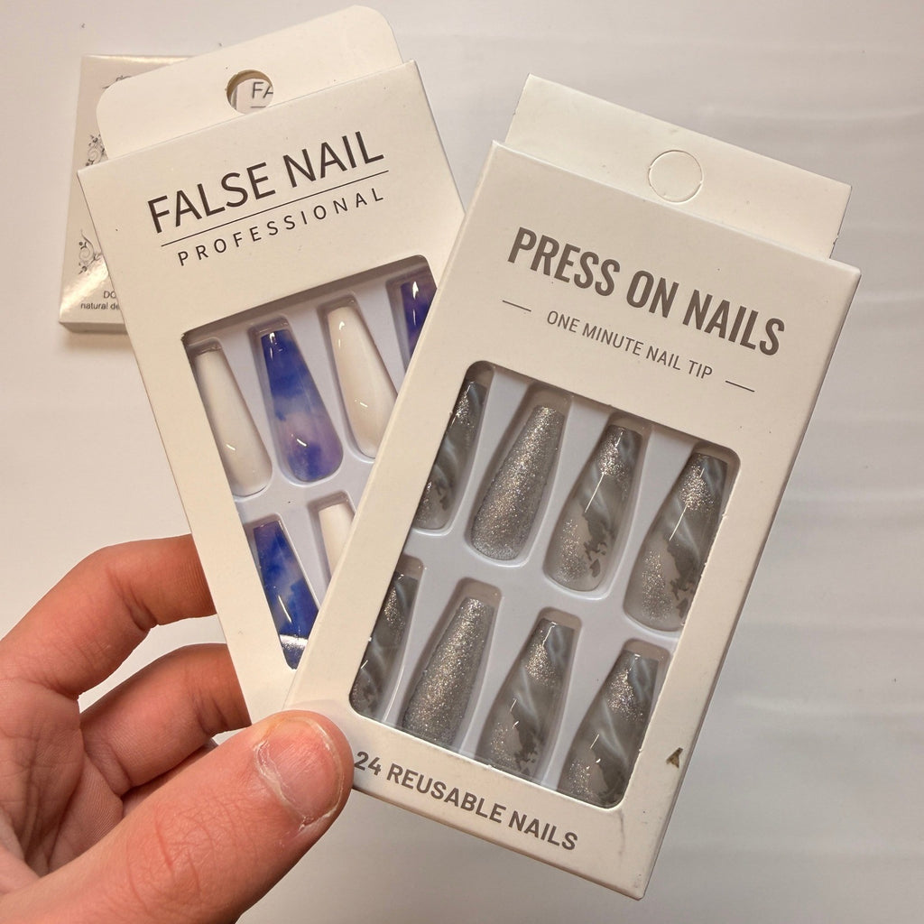 Lot of 10 Pack of 24 New False Press On Nails Assorted Designs and Colors №N16