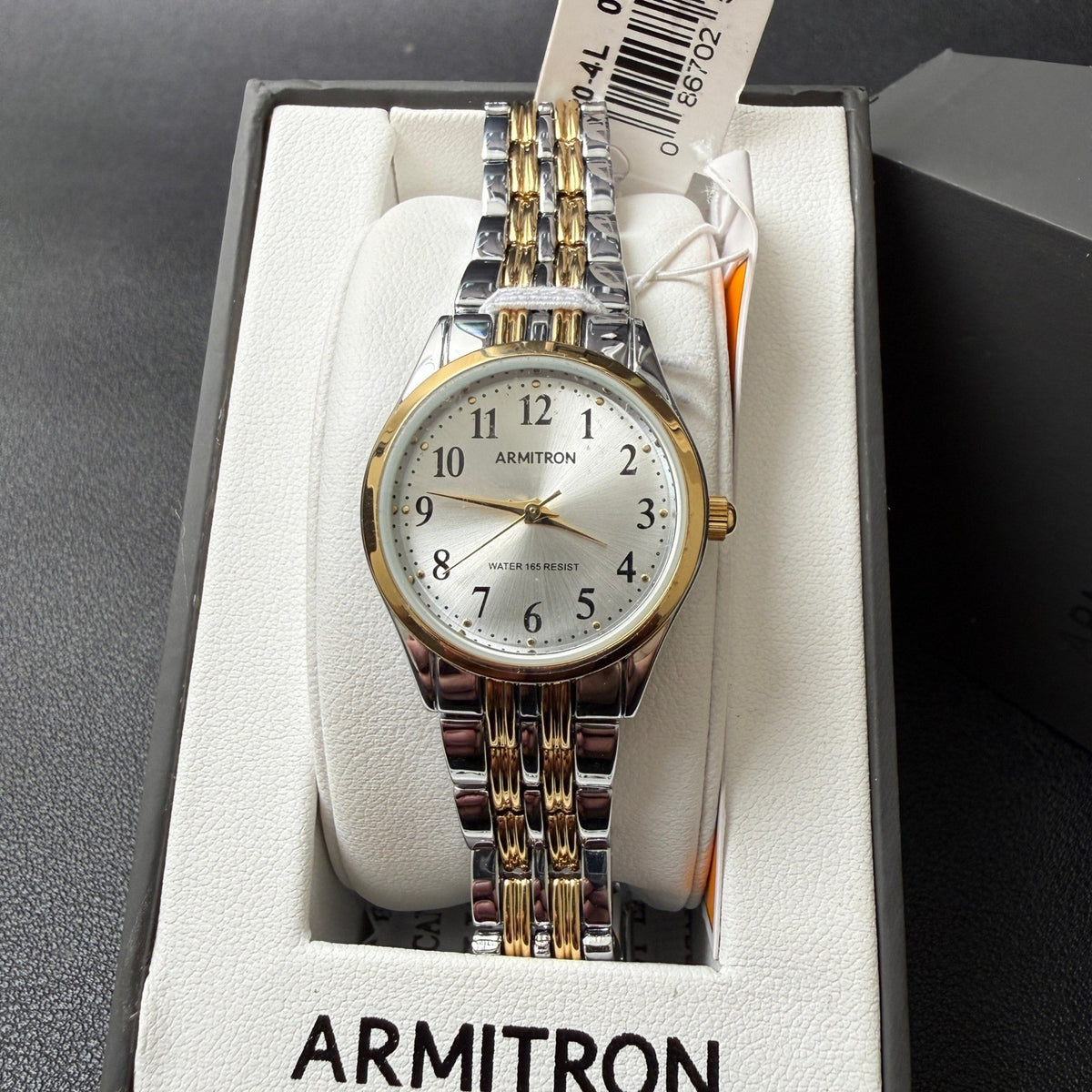 MSRP $65 Armitron Women's 75/5304TTB Two Tone Bracelet Watch New Battery, Ea