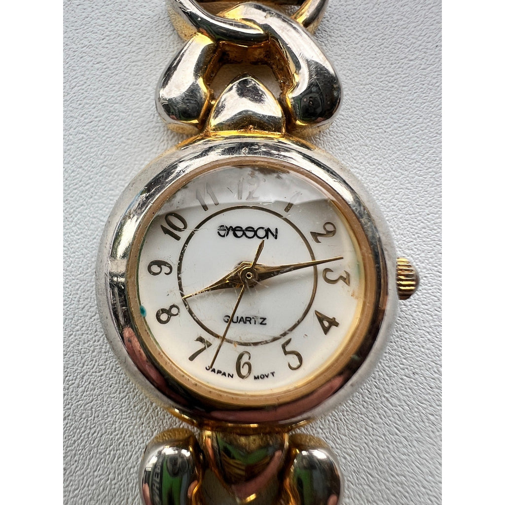 Vtg Sassoon Women's Quartz Watch Gold Tone w/o Band Japan Movt Needs Battery