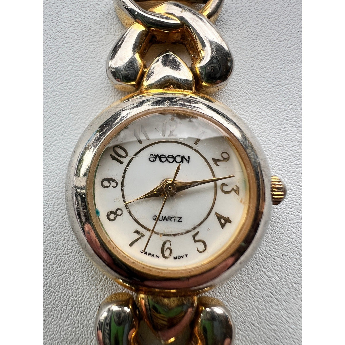 Vtg Sassoon Women's Quartz Watch Gold Tone w/o Band Japan Movt Needs Battery