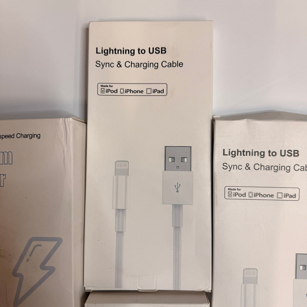 Set of 18 - 12 USB-C/A to Lightning Cables 6ft 10ft, 5 Adapters, Watch Cable