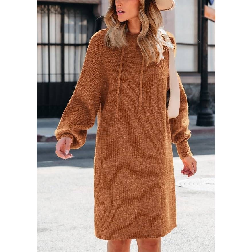 MSRP $32 PRETTYGARDEN Women's M Sweater Dress Casual Long Sleeve Chunky Knit