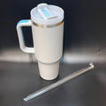40oz Tumbler with Handle and Straw Stainless Steel Vacuum Insulated Travel Mug W