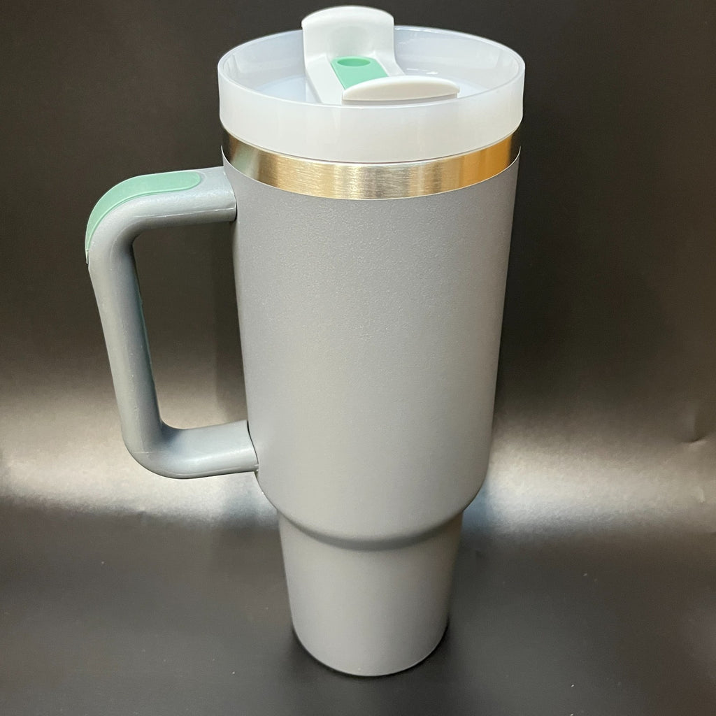40oz Tumbler with Handle and Straw Stainless Steel Vacuum Insulated Travel Mug W