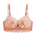 Women’s Plus Size 38-40/85-90E Coraline Floral Lace Wireless Bra, Full Coverage,