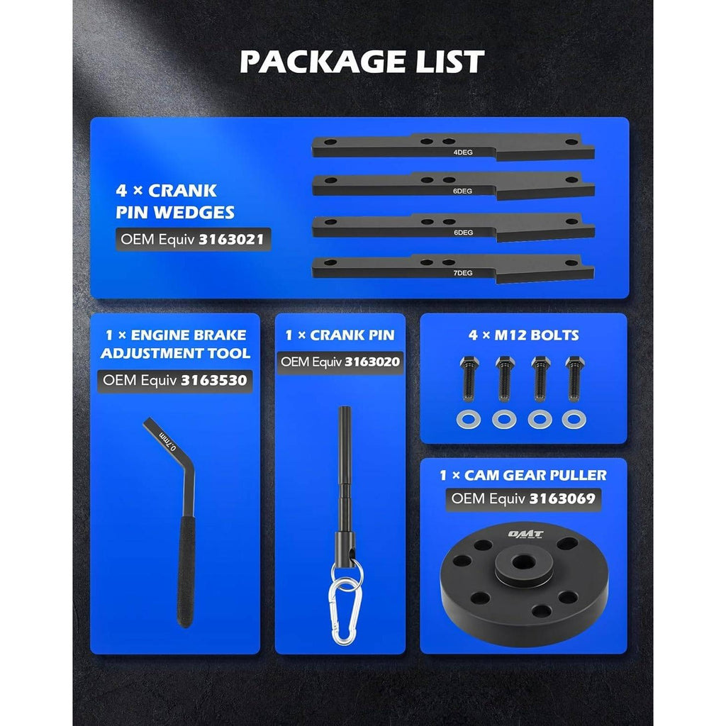 Orion Motor Tech Camshaft Gear Puller Tool Set, 11pc w/ STAIN For 2007-2017