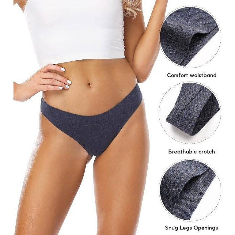 MSRP $26 Wealurre 6 Pack Women's S Cotton Thong Breathable Panties Low Rise Und