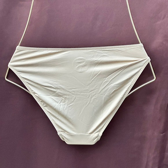 Set of 2 Women's Black/Beige Sz XS Slick Chicks Hi-Cut Brief Panties