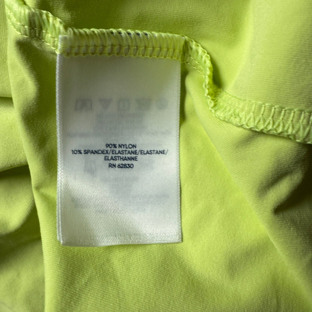 Lands' End Women's S Long Sleeve UPF 50 Rash Guard Crew Neck Yellow/Navy/Pink
