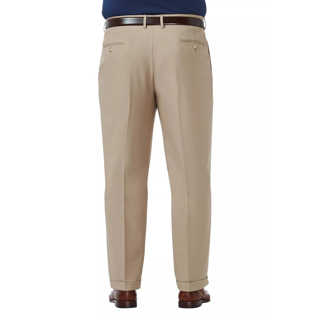 MSRP $80 Haggar HD90651 Mens 54W x 30L Med Khaki Classic Fit Dress Pants Big &