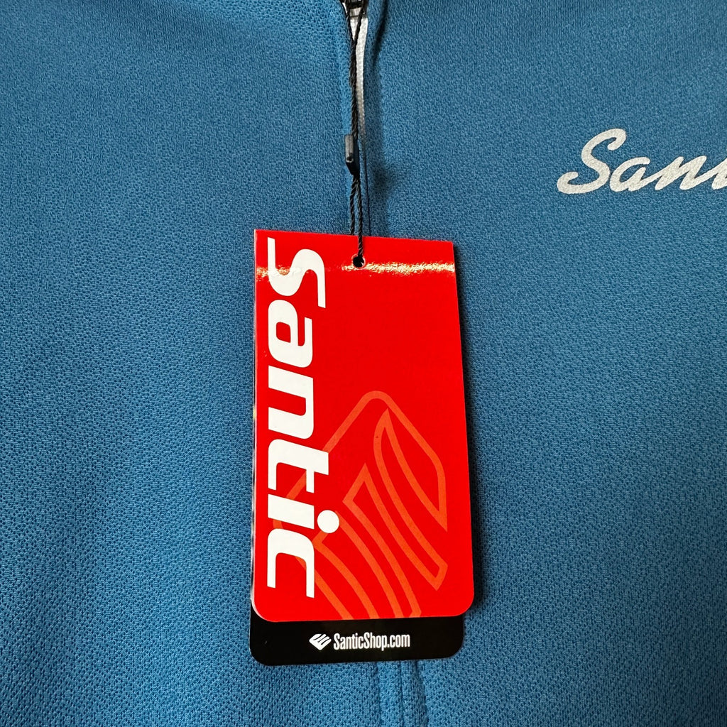 NWT Santic Light Miss Women's S-2XL Navy Cycling Jersey Long Sleeve Full Zip, Re