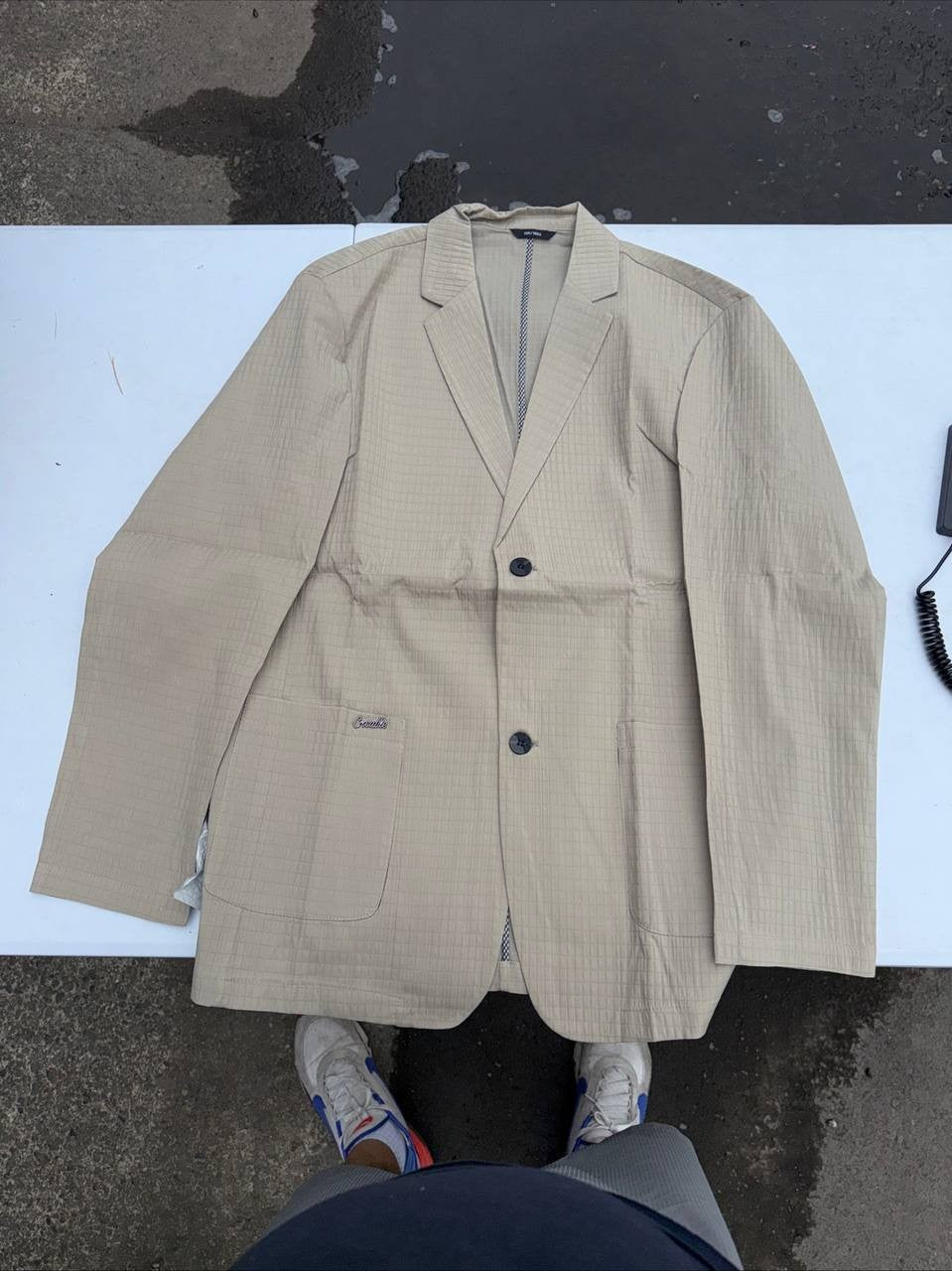 Men's L-XXL Spring Summer Leisure Business West Blazer Slim Jacket Khaki