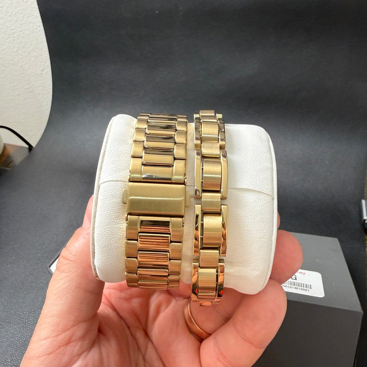 Armitron Men's 20/5374GP Watch and Bracelet Set Gold Tone New Battery Date Func