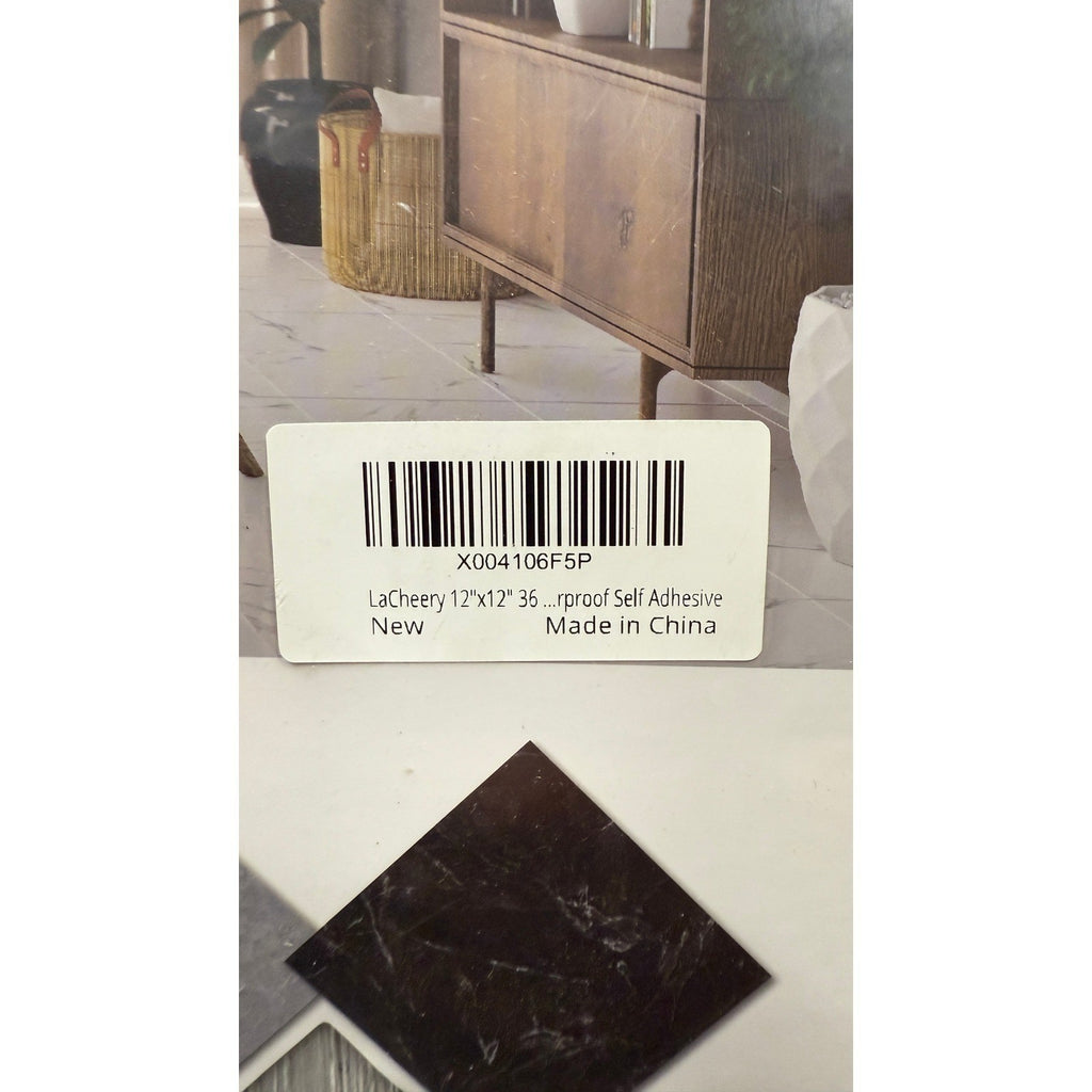 Pack of 36 LaCheery 12"x 12" Peel & Stick Vinyl Floor Tiles Gray Wood Waterproo