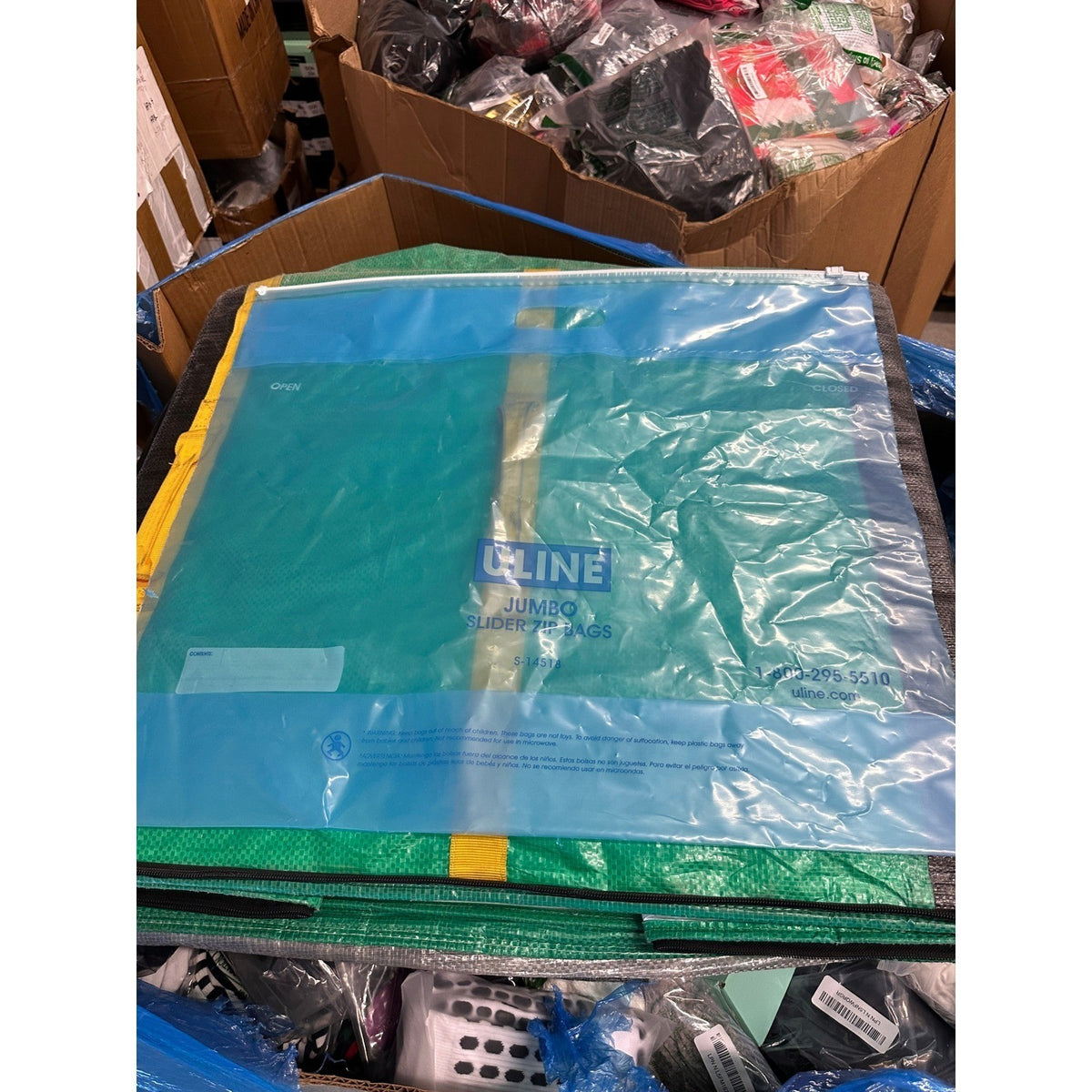 Pack of 32 Uline S-14518 Jumbo Slider Zip Bags 24x20" 11 Gal