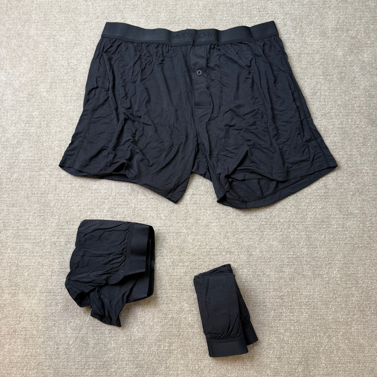 MSRP $46 DAVID ARCHY 3 Pack Men's L Ultra Soft Modal Underwear Boxers Loose