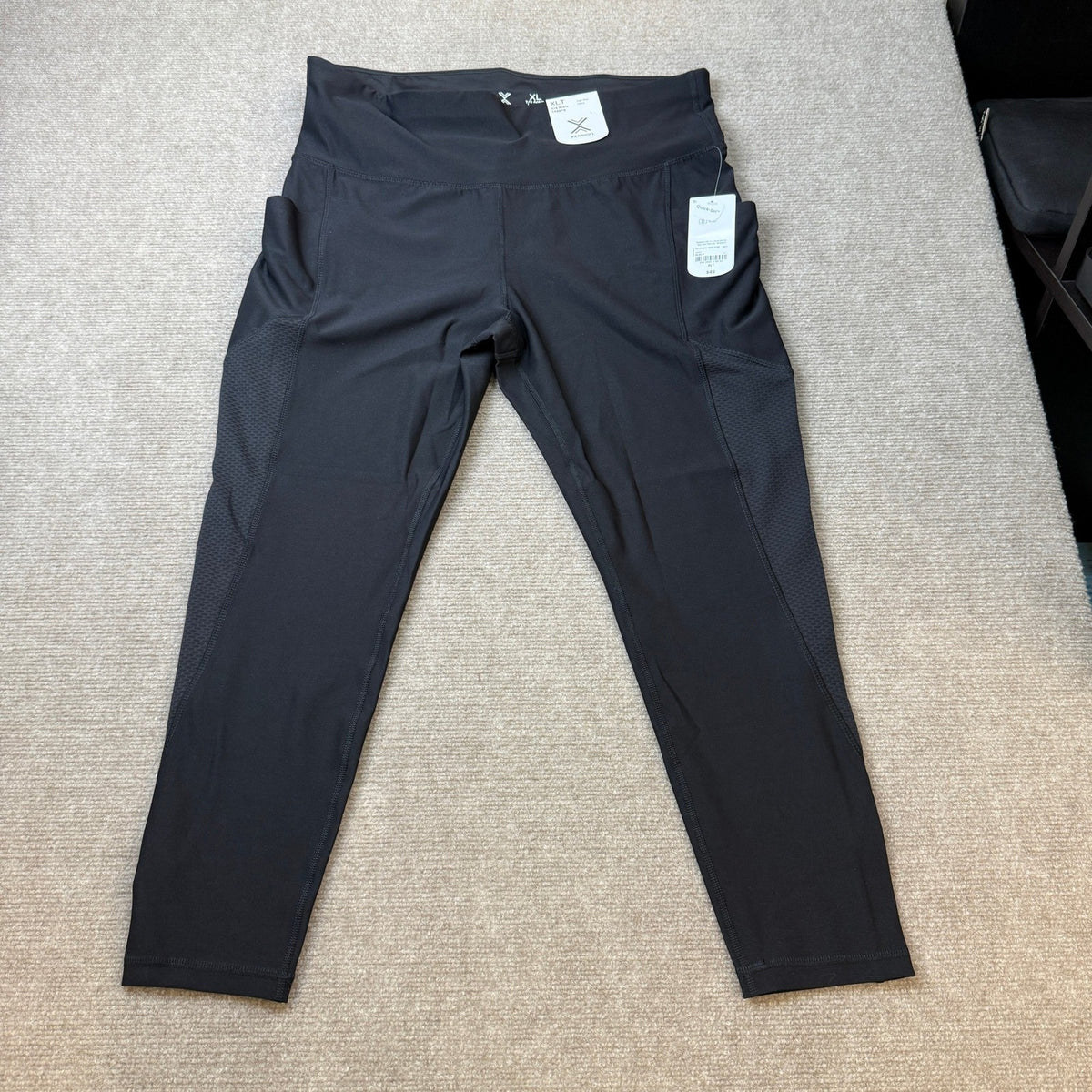 MSRP $49 Xersion EverContour Womens XL Tall Black 7/8 Ankle Legging High Rise
