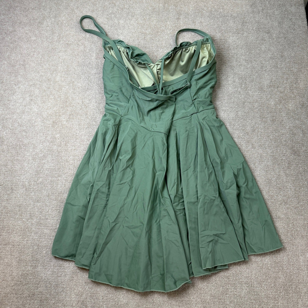 MSRP $38 SCOMCHIC Women's 4XL Swim Dress One Piece Swimsuit Tummy Control