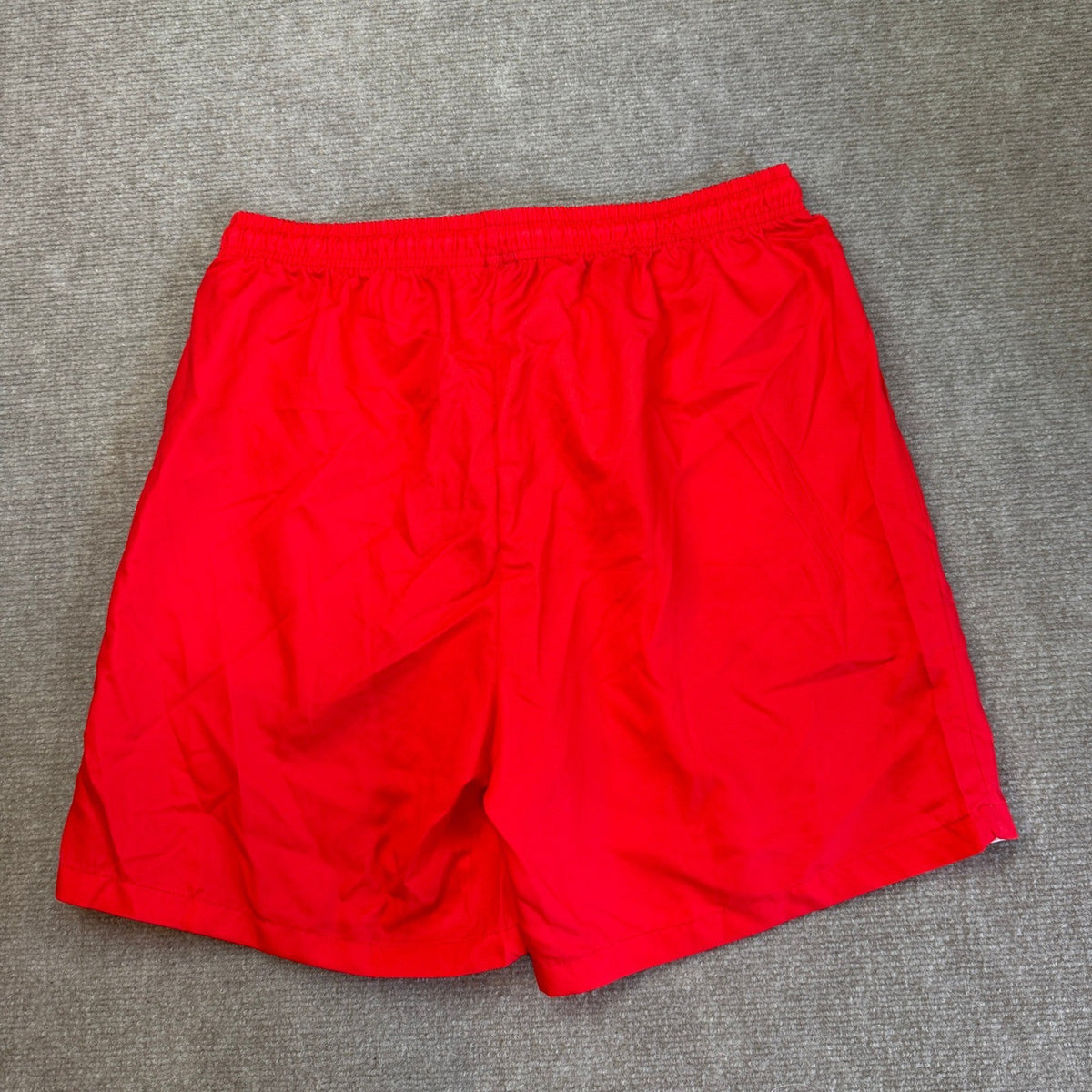 NWT Romwe Men's L Red Prep Drawstring Waist Letter Print Basketball Shorts