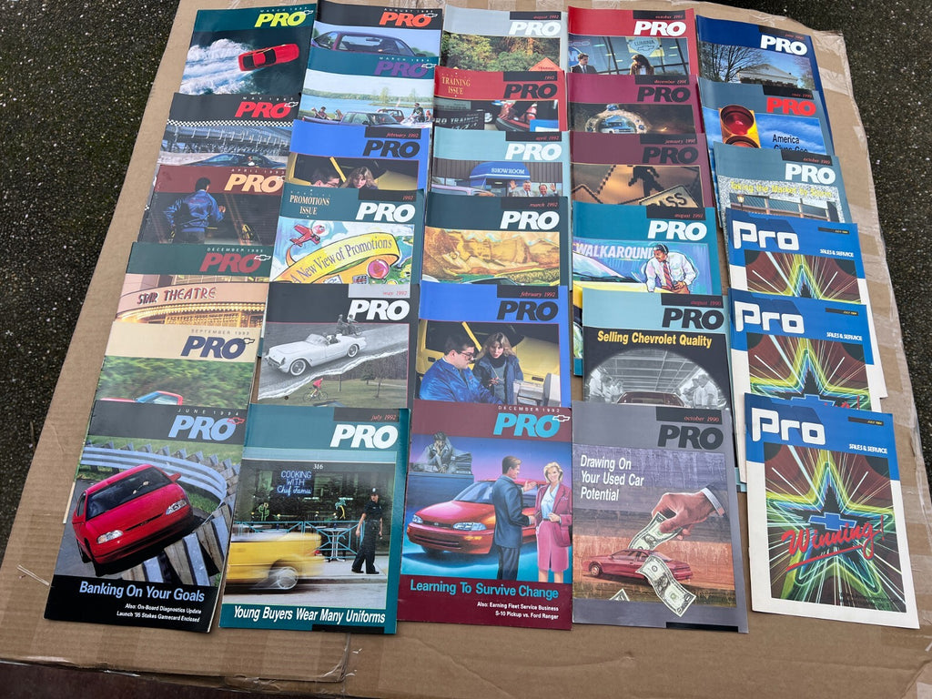 Lot of 30 Vintage Chevrolet PRO 1984-1994 Magazine