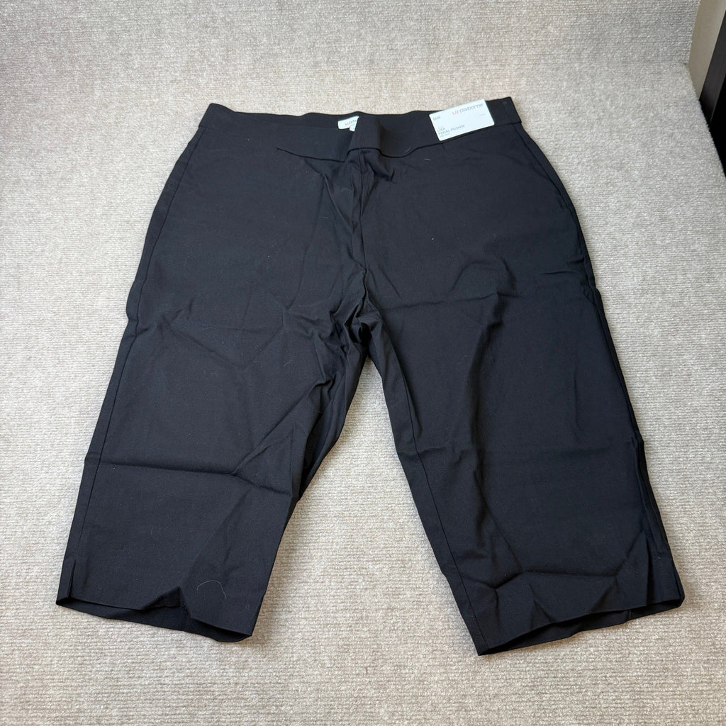 MSRP $54 Liz Claiborne Lisa Womens 16W Black Straight Capri Pants