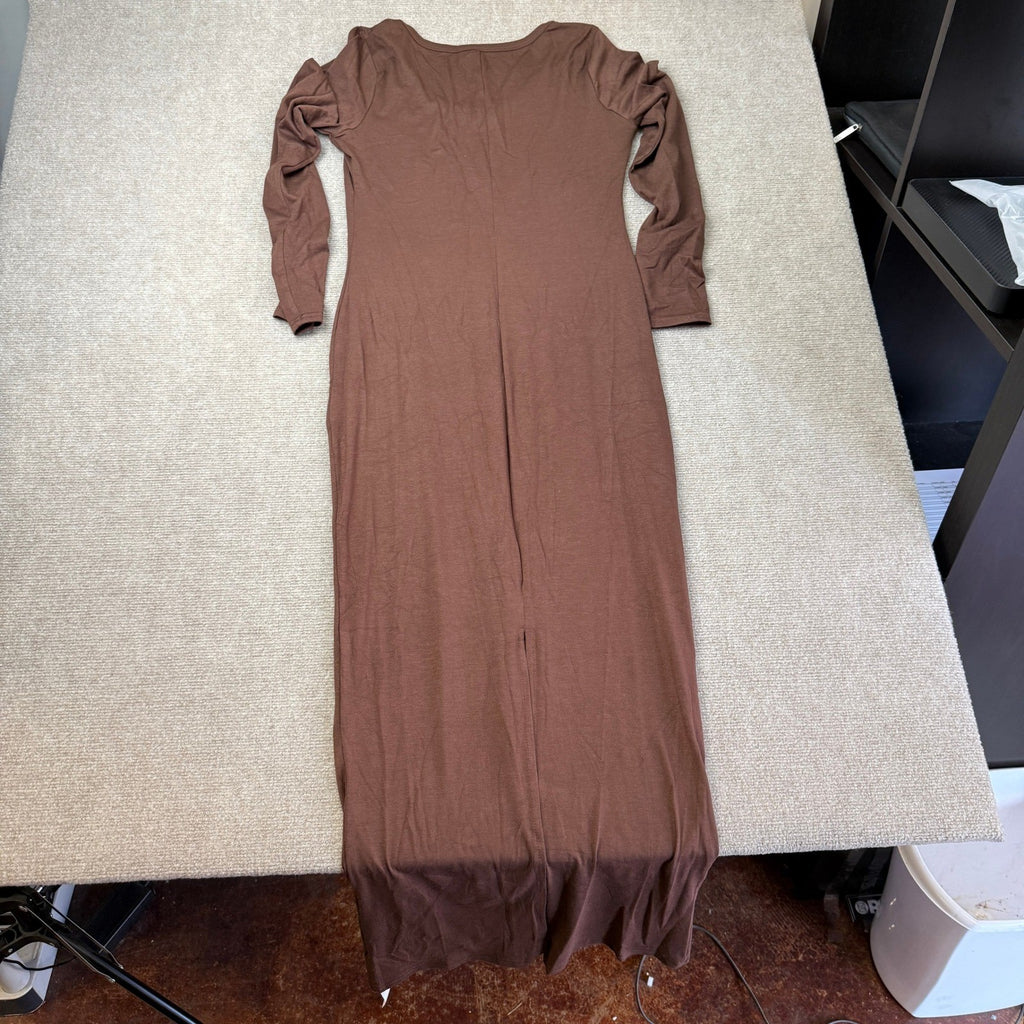 MSRP $43 Yousify Women's M Maternity Maxi Dress Long Sleeve Slim Fit Pregnancy