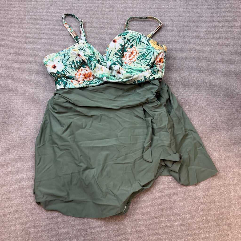 MSRP $43 Blooming Jelly Women's XXL One Piece Swimsuit Tummy Control Bathing