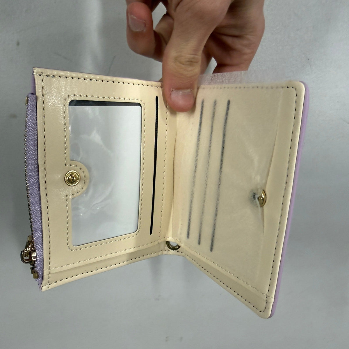 Pakkian Women's Purple Small Wallet Embossed Card Holder Zipper Purse