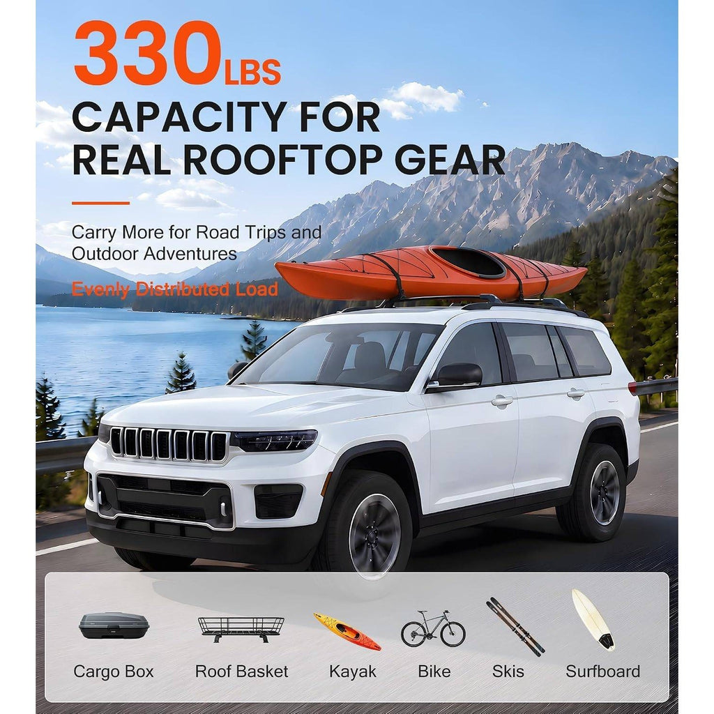 Snailfly C2147V01 330 lb Roof Rack Cross Bars for 2021-2026 Jeep Grand Cherokee
