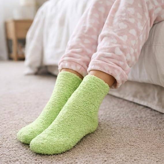 Set of 12 Winterlace Women's Fuzzy Socks Cozy Winter Warm Plush Soft Fluffy