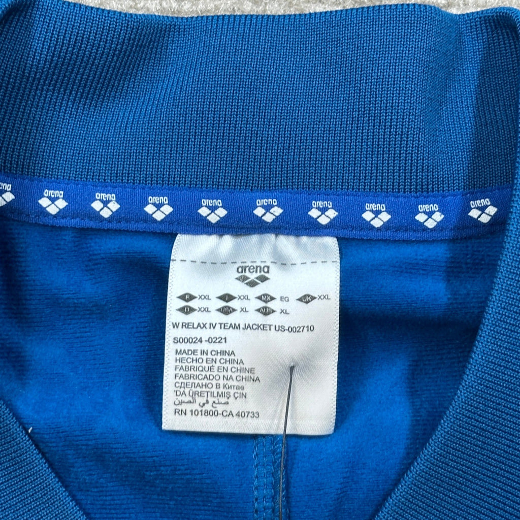 NWT Arena Women's XL Triple Denim Blue Icons Relax IV Team Track Full-Zip Jack